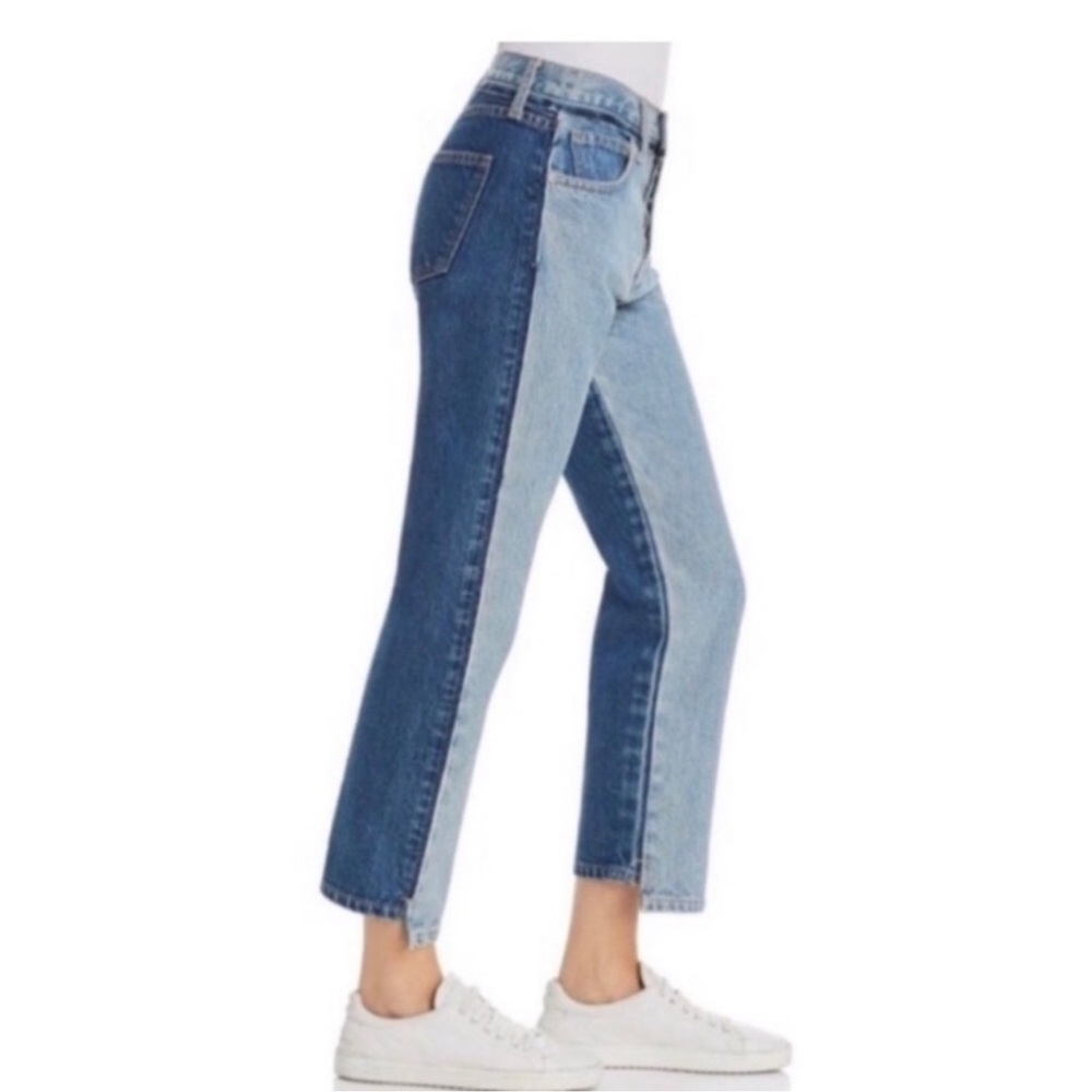 Current Elliot High Waste Two Tone Jeans - Picture 2 of 4
